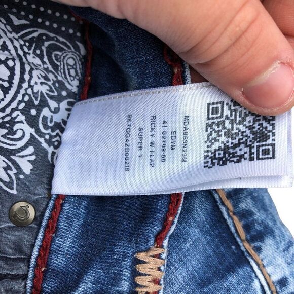 True Religion Jeans Size 29 RICKY SUPER T Blue - Picture 9 of 13
